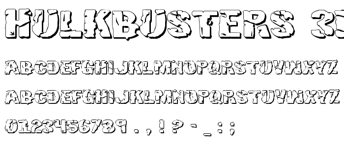 Hulkbusters 3D font